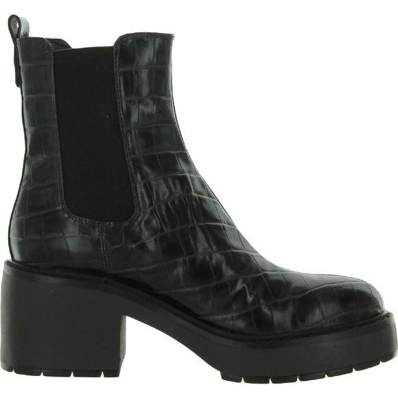 Sam Edelman Womens Anderson Brown Faux Leather Ankle Chelsea Boots Shoes Used - Picture 3 of 4